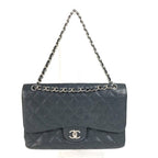 Chanel Shoulder Bag CC Quilted 30 Caviar Leather Black — view 2