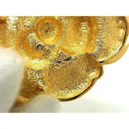 Christian Dior Gold Metal Rhinestone Flower Motif — view 2