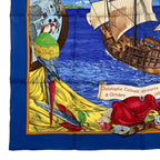 Hermes Scarf Silk Carre 90 Christophe Colomb Decouvre L'amerique 12 Octobre — view 4