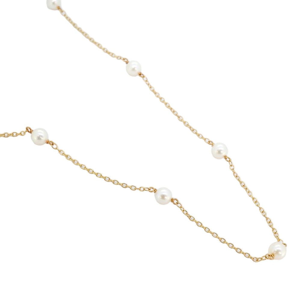 Tiffany & Co Necklace by the Yard 18k Yellow Gold Pearl — view 2