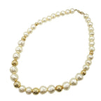 Christian Dior Vintage Faux Pearl Metal White Gold Necklace 0033 — view 2