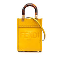 Fendi Sunshine Shopper Mini Tote Bag 2-Way 8 Bs051 Yellow Brown