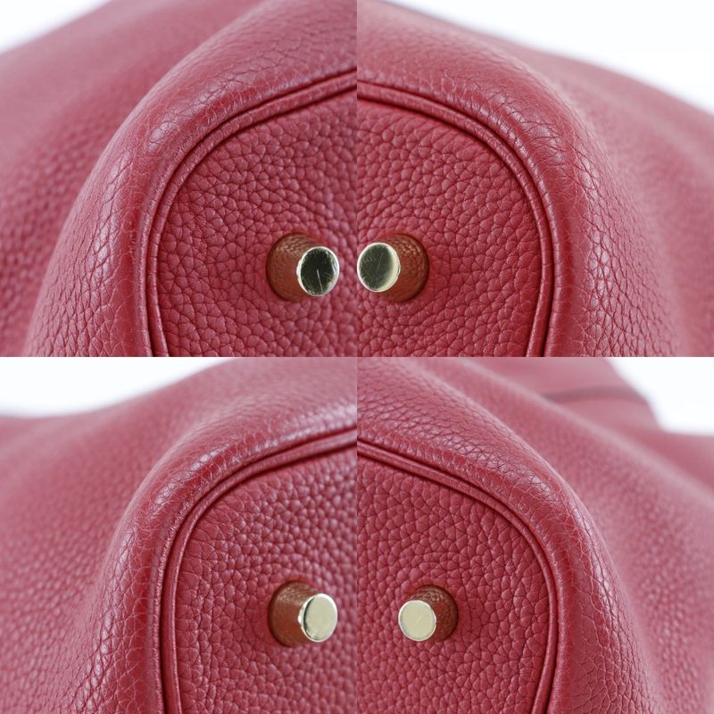 Hermes Picotin Lock MM Taurillon Clemence Red D Handbag — view 4
