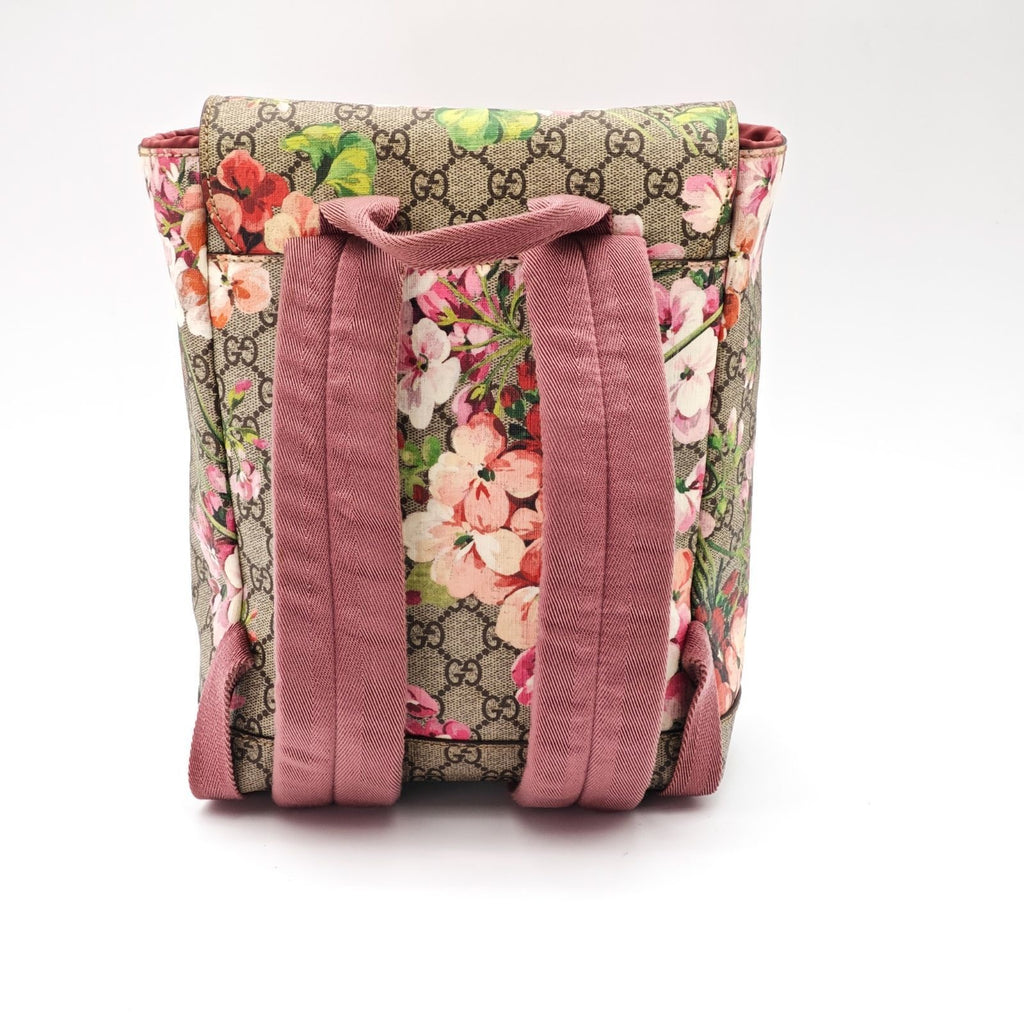 Gucci Backpack Diaper Bag Floral Pattern Cherry Blossom Beige Pink Multicolor — view 3