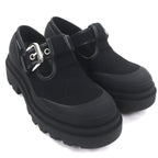 Bottega Veneta Trek Meri Jane Canvas Leather Shoes Loafers Black 42 — view 3