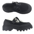 Bottega Veneta Trek Meri Jane Canvas Leather Shoes Loafers Black 42 — view 6