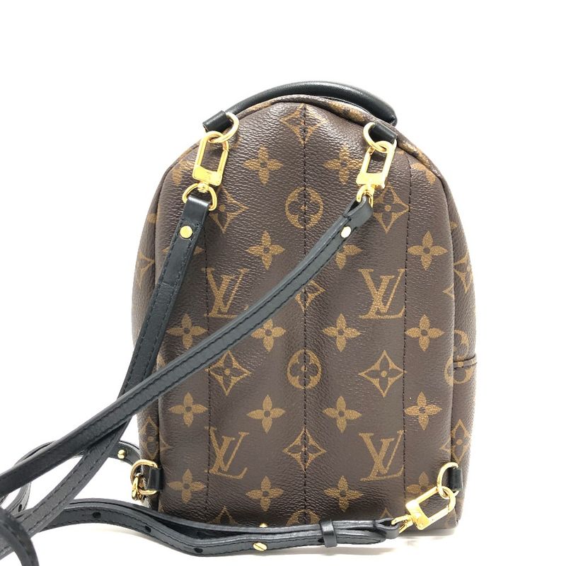 Louis Vuitton Backpack Palm Springs Mini Monogram Canvas Brown — view 2