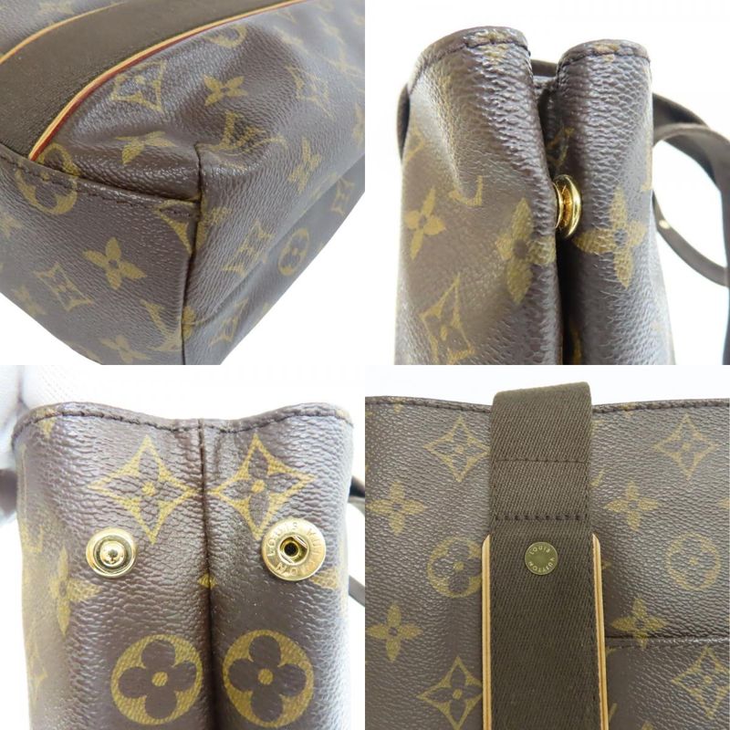 Louis Vuitton Tote Bag Cabas Bobol Monogram Brown Casual A4 Compartment — view 4