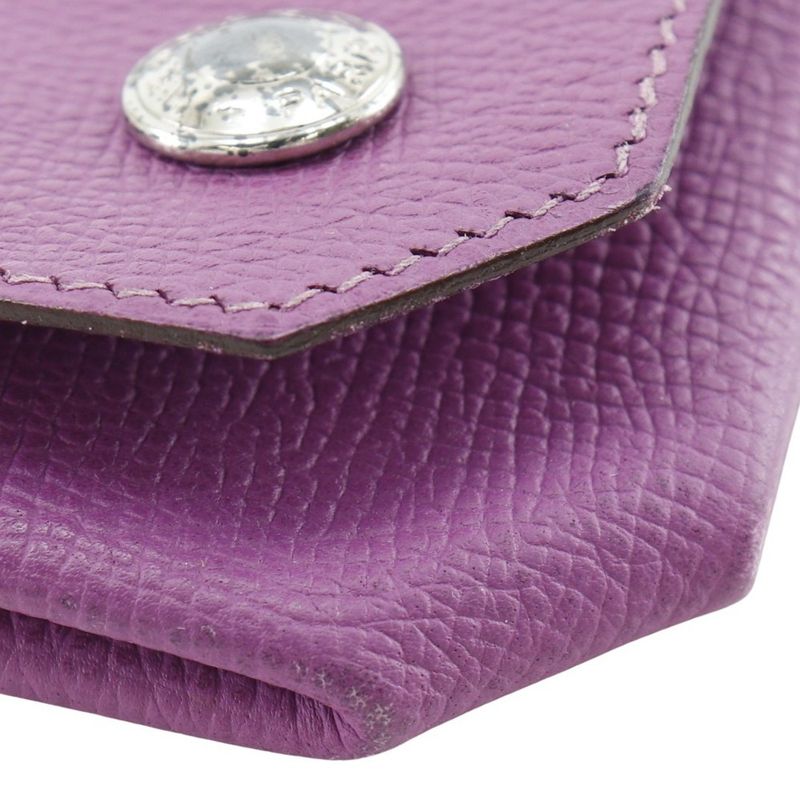 Hermes Le Van Cattle Vaux Epson Purple Coin Case — view 4
