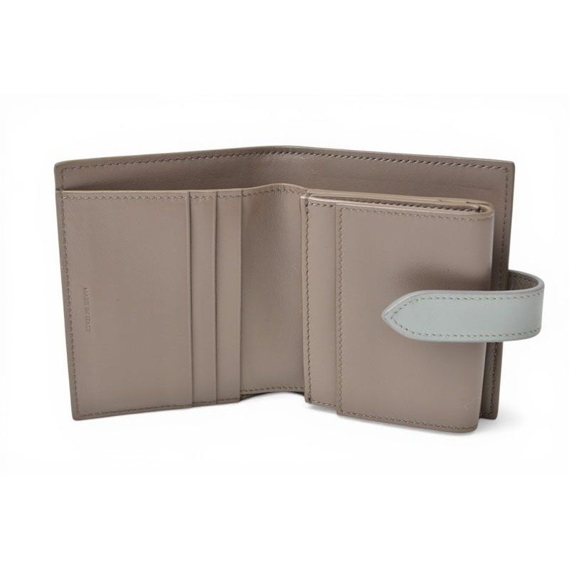 Celine Wallet Bifold Mini Strap Bicolor Gray Blue — view 9