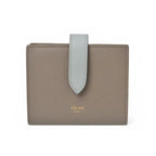 Celine Wallet Bifold Mini Strap Bicolor Gray Blue