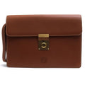 Loewe Bag Second Clutch Men Leather Brown Shredded