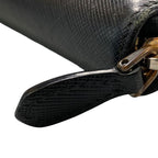 Prada Saffiano Metal Round Zipper Long Wallet 1 Ml506 Black 3347 — view 5