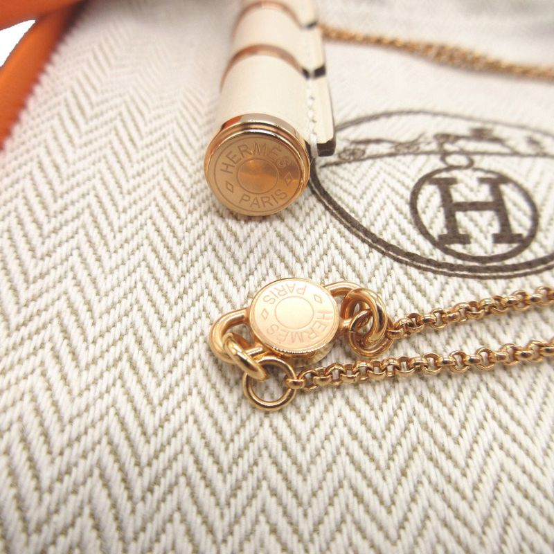 Hermes Charniere GM Vorsoft Metal Nata Rose Gold Necklace 0151 — view 5