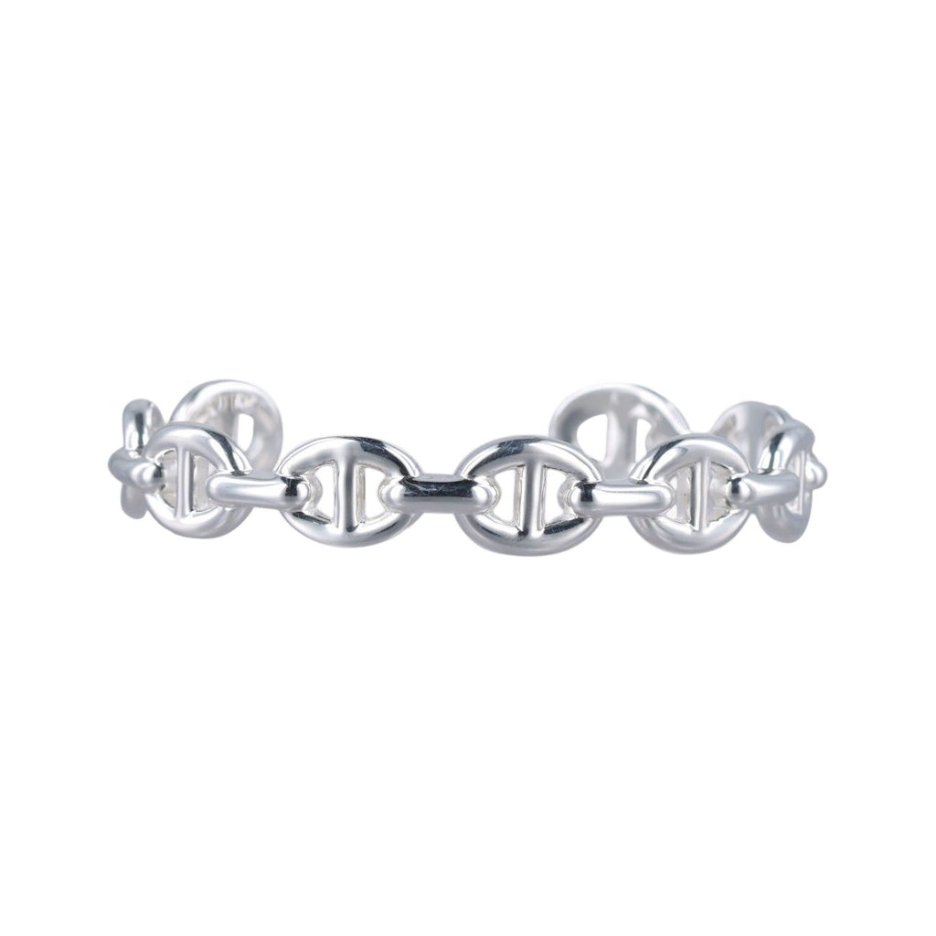 Hermes Chaine D'ancre Silver Bracelet