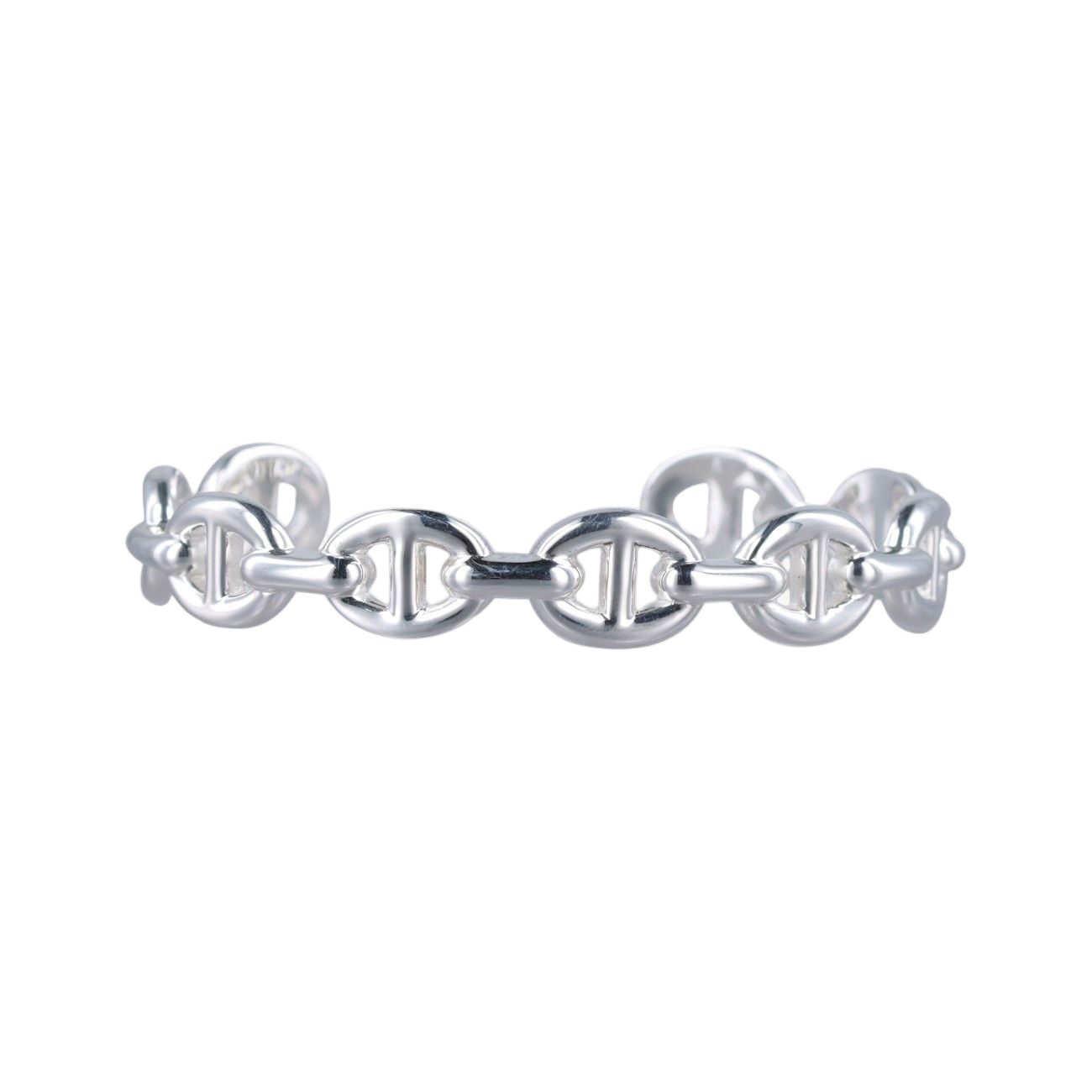 Hermes Chaine D'ancre Silver Bracelet