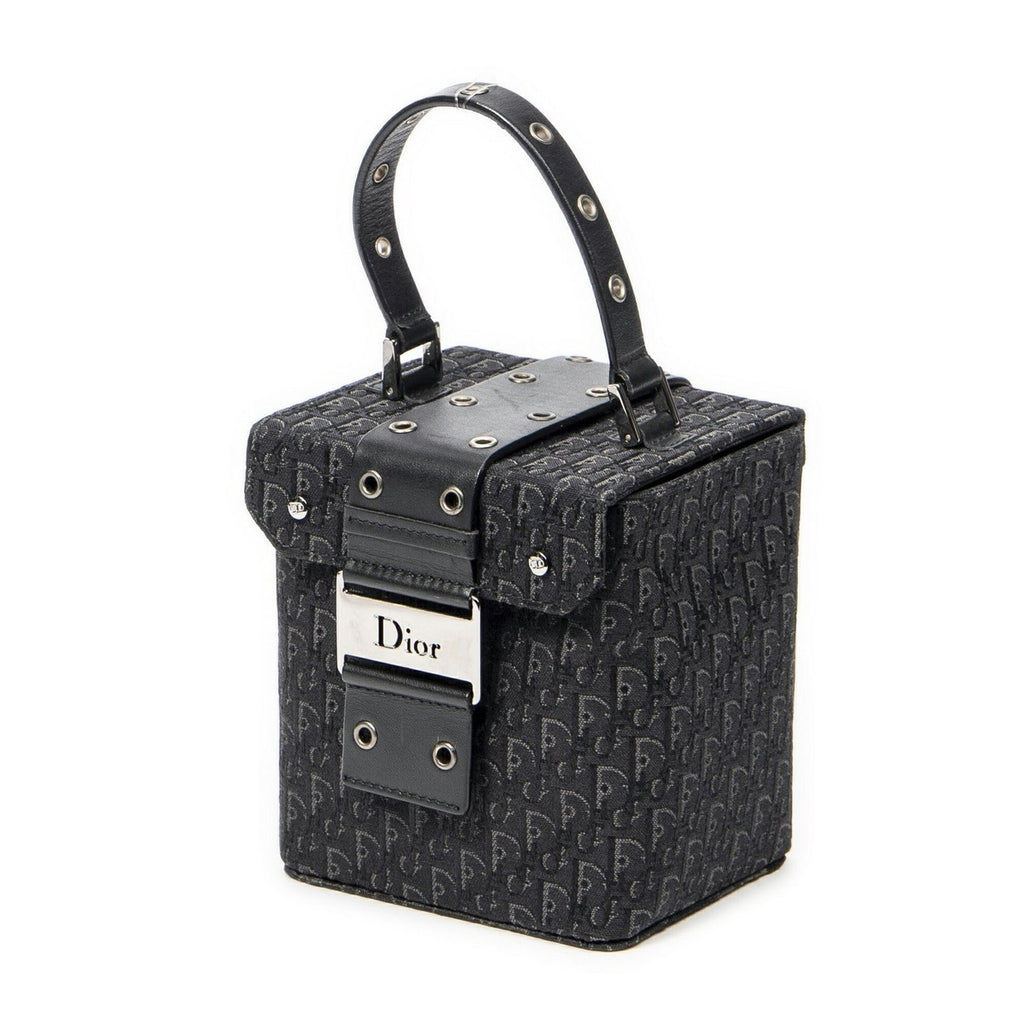 Dior Street Chic Mini Vanity Case Black Trotter Pattern Canvas — view 2
