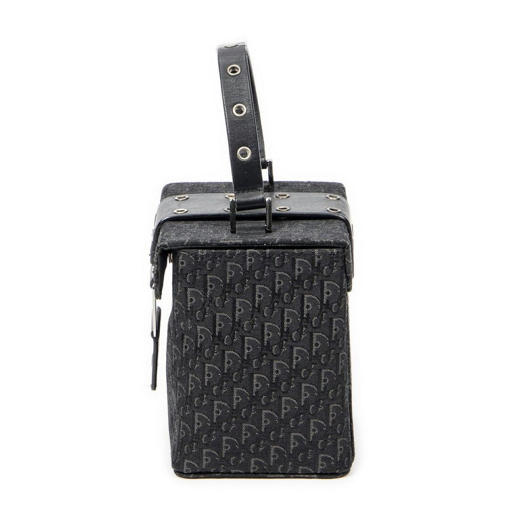 Dior Street Chic Mini Vanity Case Black Trotter Pattern Canvas — view 3