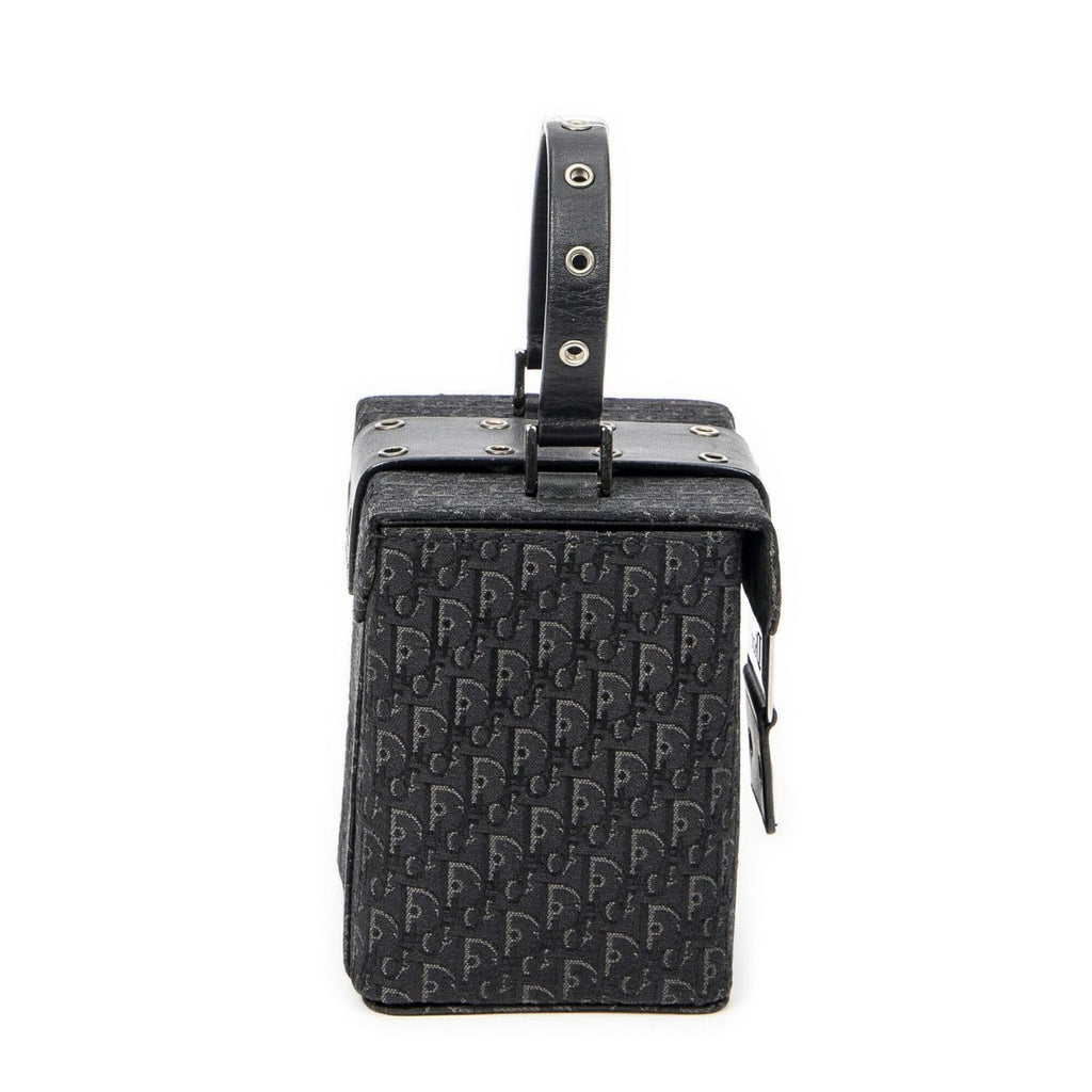 Dior Street Chic Mini Vanity Case Black Trotter Pattern Canvas — view 4