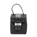 Dior Street Chic Mini Vanity Case Black Trotter Pattern Canvas