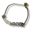 Christian Dior Bracelet Gold Hardware Pearl Star Rhinestone Vintage Work