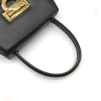 Celine Leather Circle Logo 2-Way Mini Hand Bag Black — view 6