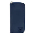 Louis Vuitton LV Aerogram Leather Navy Wallet Silver