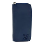 Louis Vuitton LV Aerogram Leather Navy Wallet Silver