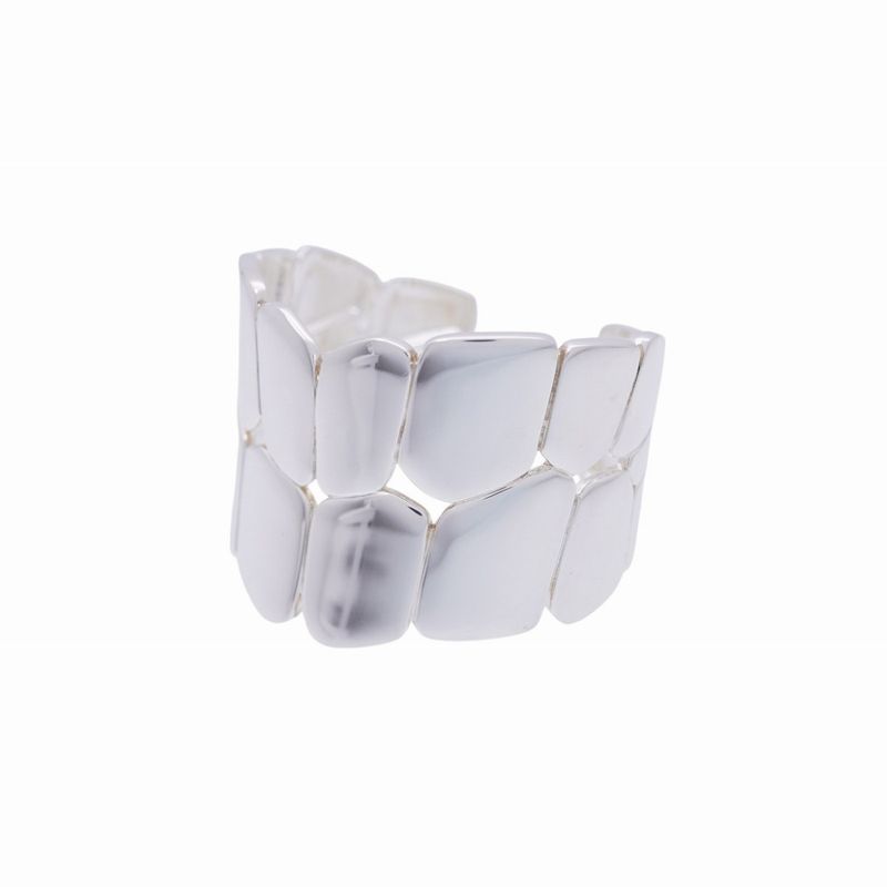 Hermes Niloticus Eclat Silver 925 Bangle Bracelet Accessory 1724 — view 7