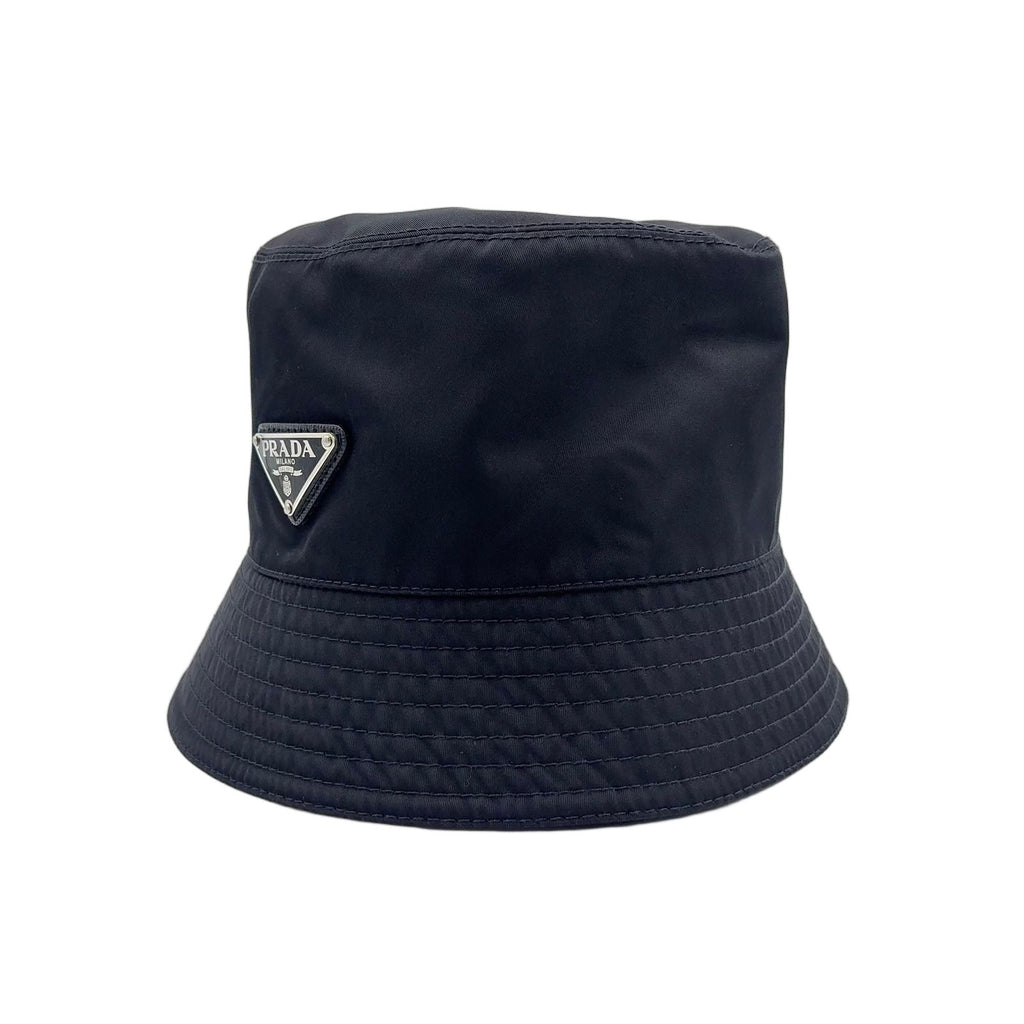 Prada Re-Nylon Black Hat Silver — view 2