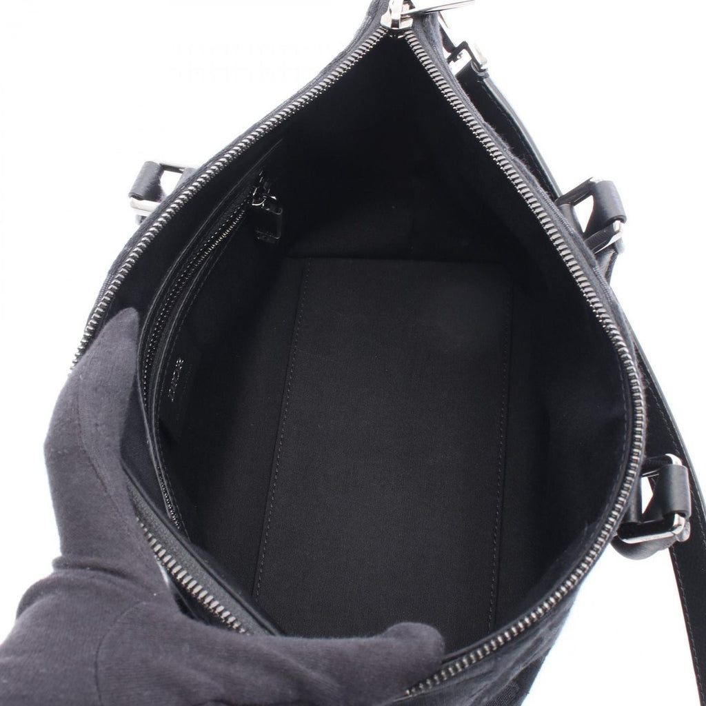 Dior Handbag Weekender 25 Maxi Oblique Black Canvas Leather — view 3