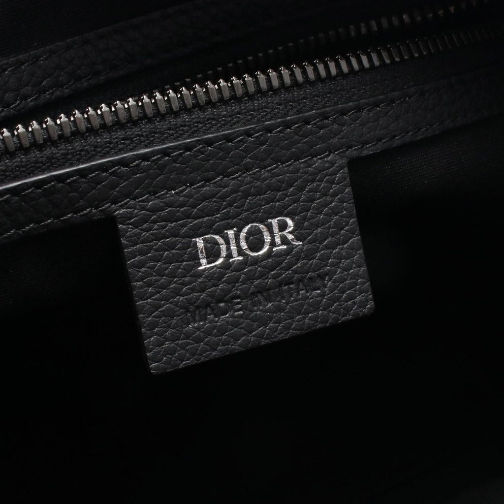 Dior Handbag Weekender 25 Maxi Oblique Black Canvas Leather — view 4