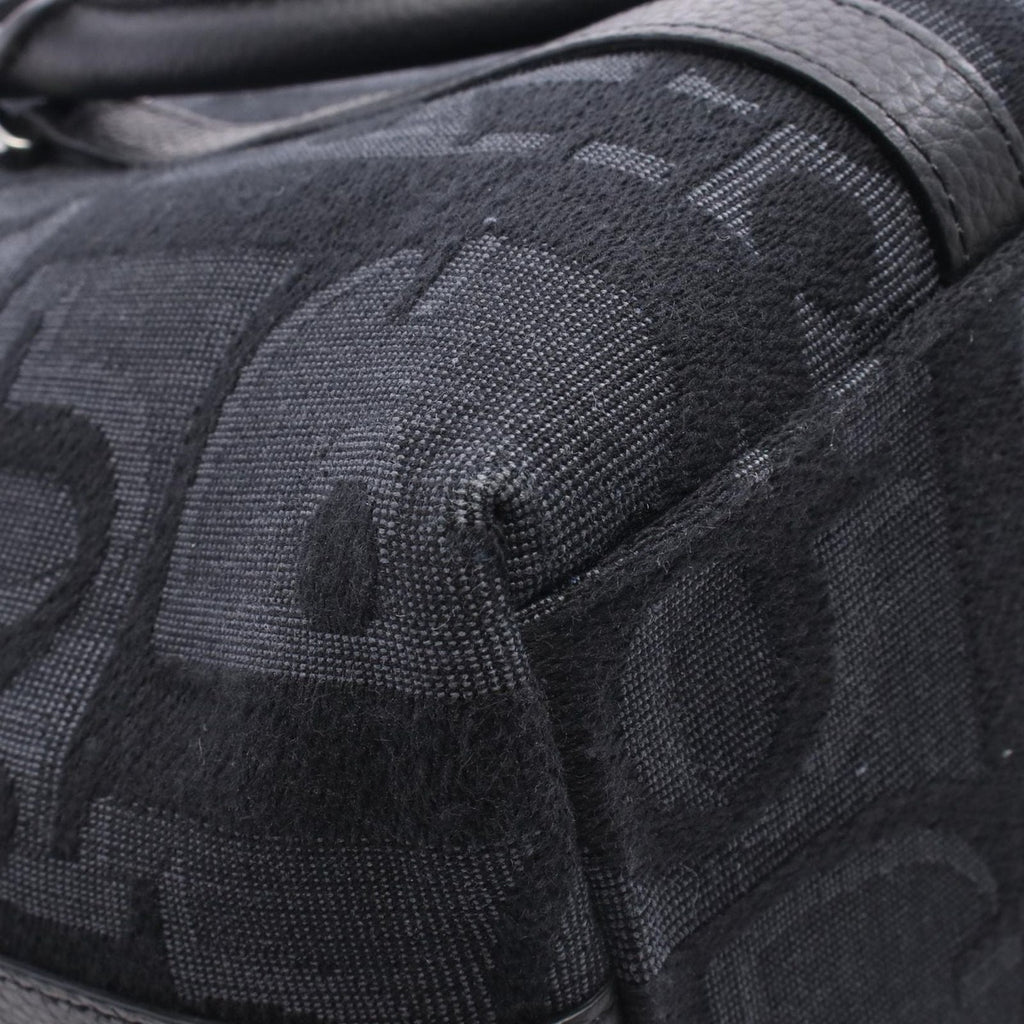 Dior Handbag Weekender 25 Maxi Oblique Black Canvas Leather — view 5