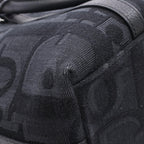 Dior Handbag Weekender 25 Maxi Oblique Black Canvas Leather — view 5