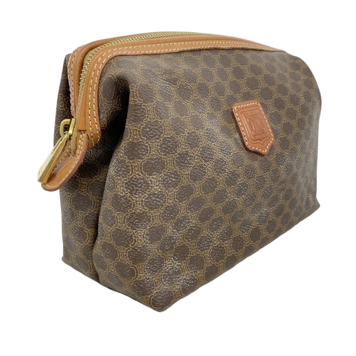 Celine Pouch Macadam Brown Gold — view 2