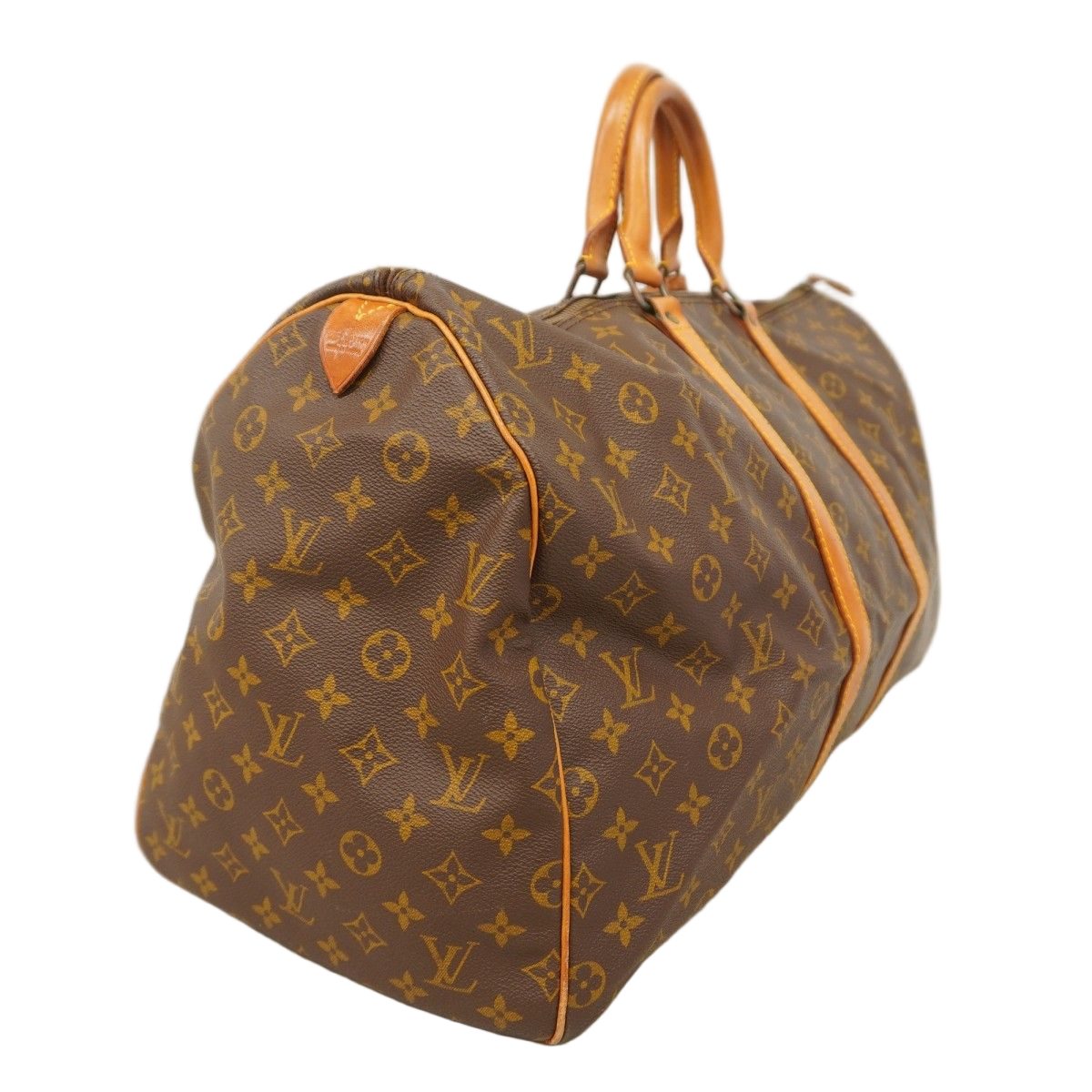 Louis Vuitton Boston Bag Monogram Keepall 55 Brown — view 2