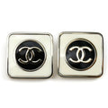 Chanel Metal Coco Mark Square Earrings Ab9777