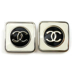 Chanel Metal Coco Mark Square Earrings Ab9777