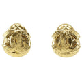 Chanel Coco Mark Vintage Gold Plated 94 P 25.6 g Earrings