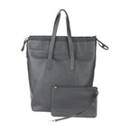 Louis Vuitton Cabas Light Tote Bag Leather Black Silver Hardware Taiga