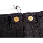 Hermes Series Lambskin Gold Gloves 6.5 Brown — view 3