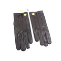 Hermes Series Lambskin Gold Gloves 6.5 Brown
