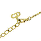 Christian Dior GP Rhinestone CD Logo Necklace Gold — view 7