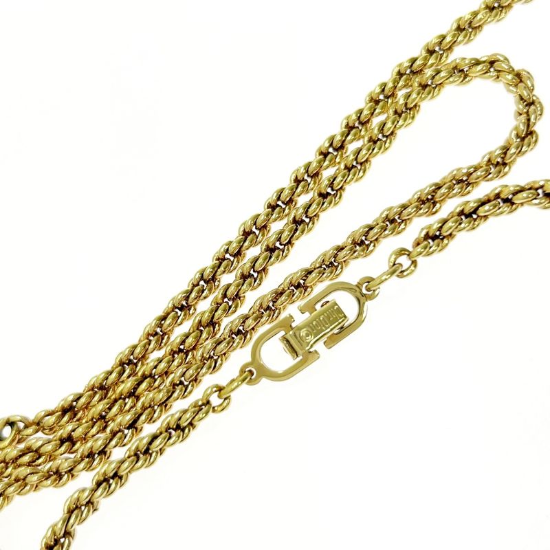 Christian Dior GP CD Logo Long Necklace Women Gold — view 9