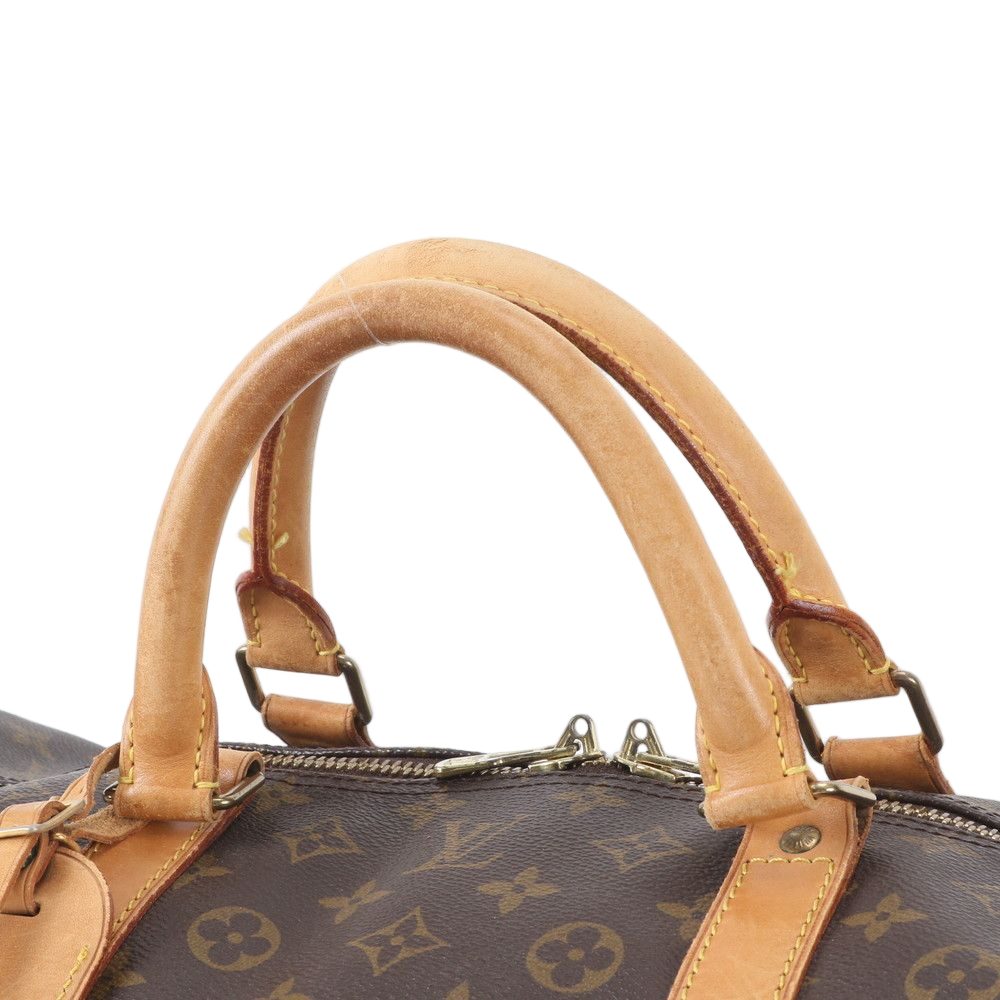 Louis Vuitton Monogram Keepall 60 Leather Boston Bag Tote Carry — view 2