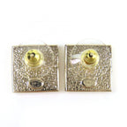 Chanel CC Logo Square Earrings Gold White Box Recommended — view 4