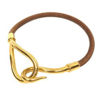 Hermes Jumbo Bracelet Single Brown Gold