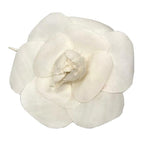Chanel Camellia Corsage Brooch Flower White