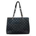 Chanel Grand Shopping Tote GST Shoulder Bag Black Caviar Leather 11 th