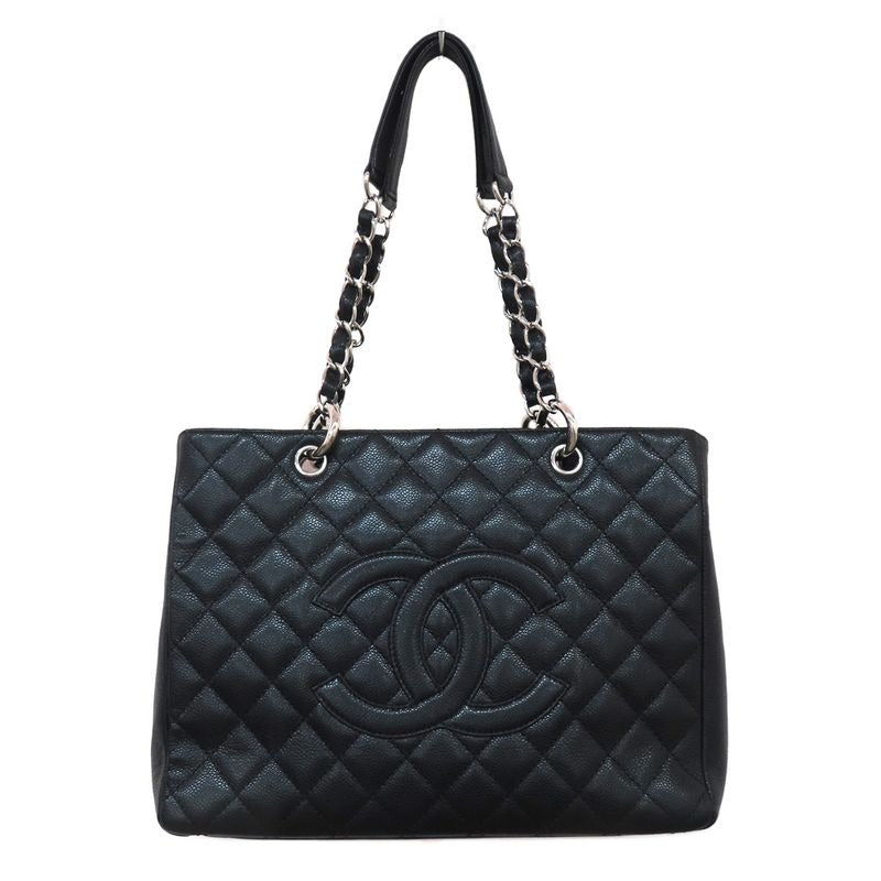 Chanel Grand Shopping Tote GST Shoulder Bag Black Caviar Leather 11 th — view 2